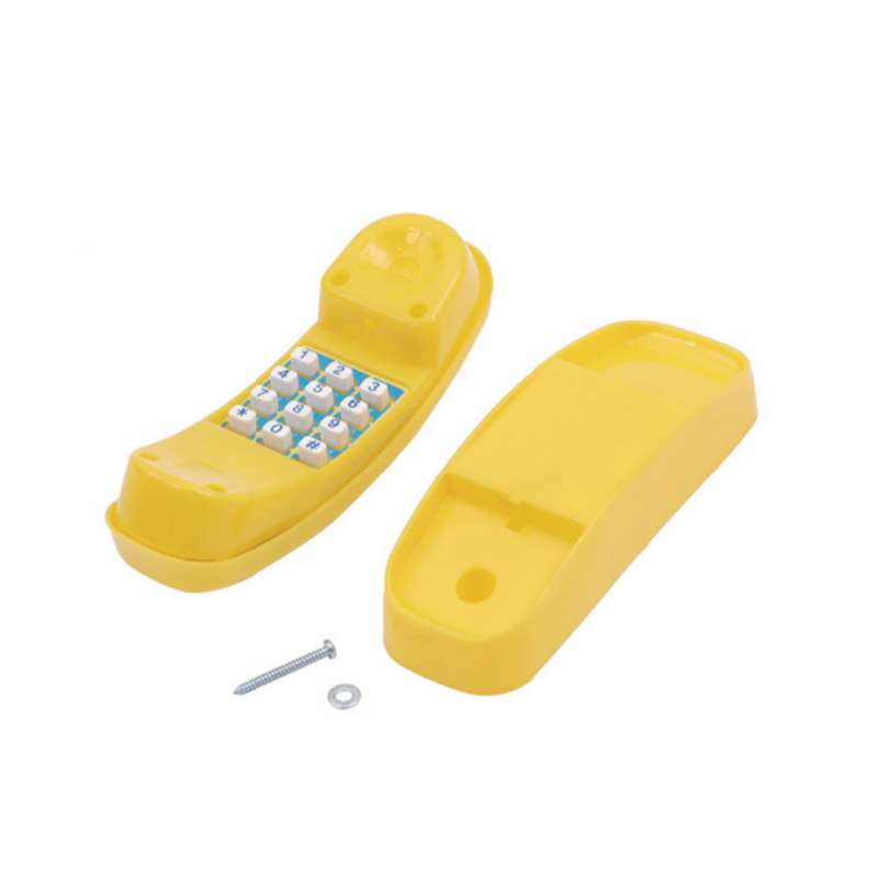 Buiten houten speeltuin gesimuleerde telefoon Buiten houten speeltuin gesimuleerde telefoon