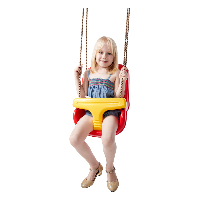 Plastic babyschommel met hoge rug