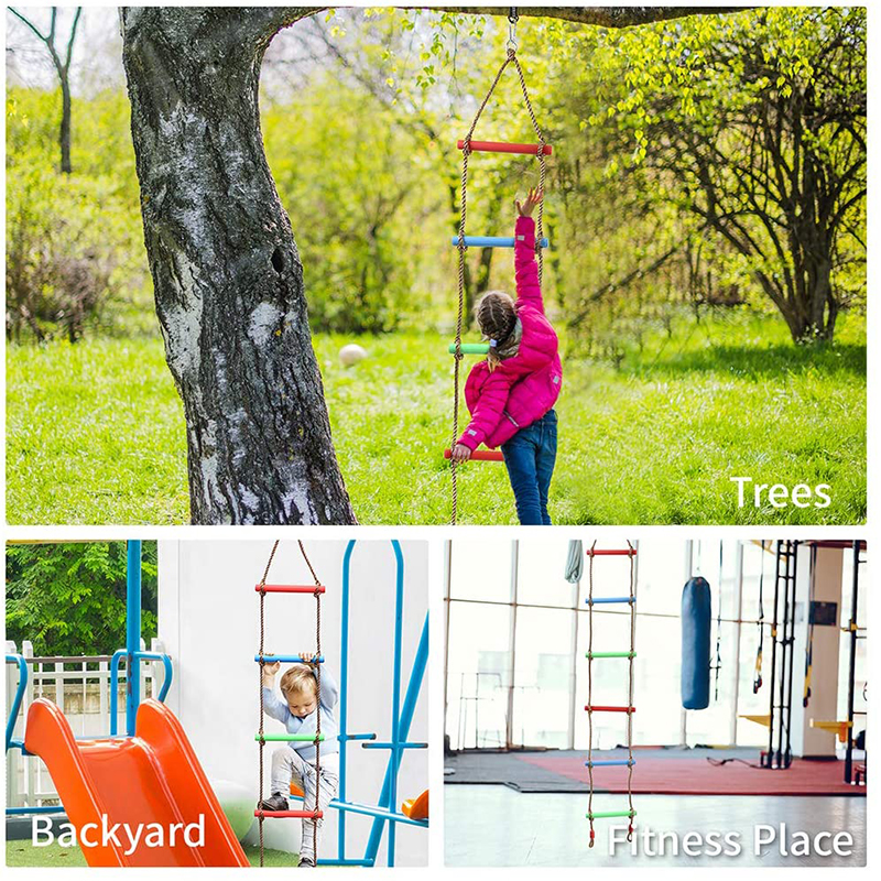 Regenboog klimladder voor kinderen