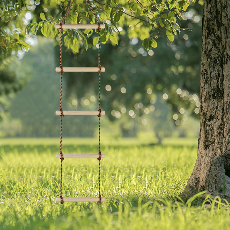 Houten klimtouwladder voor kinderen